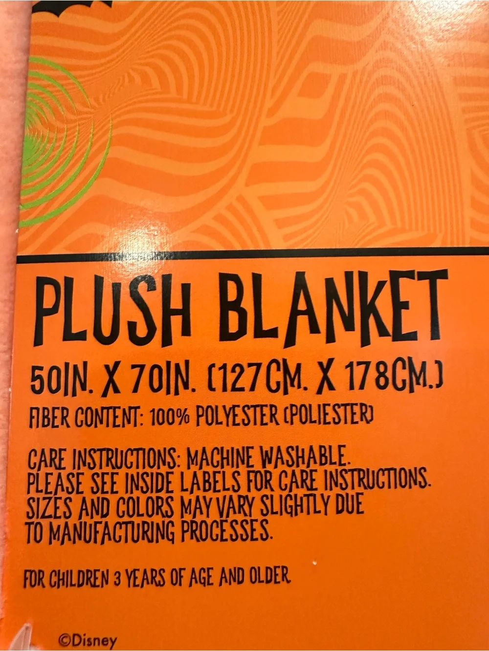 Disney Pink Halloween Plush Blanket - Pumpkin Aristocrat Marie